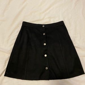 Wilfred Free suede black button skirt